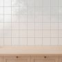 New white kitchen backsplash tiles in square style