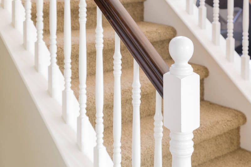 carpeted stairs