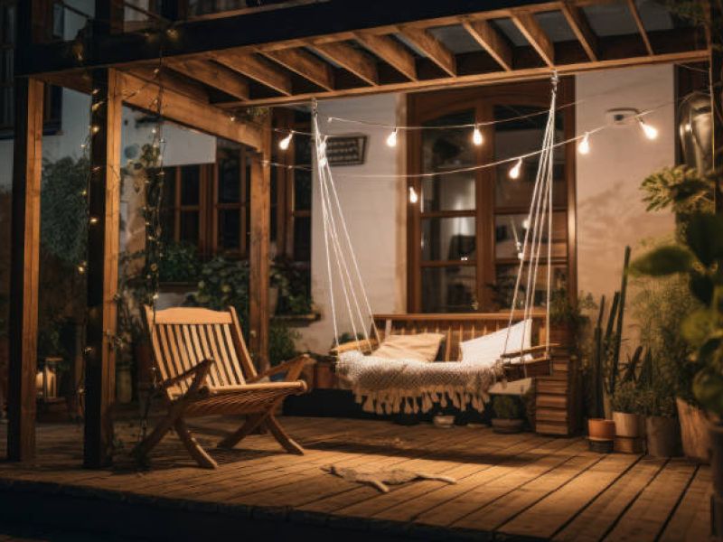 wood arbor porch